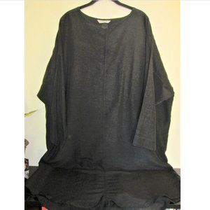 Elizabeth Suzann Eva Dress One Size Plus OSP Silk Hemp Black Like New